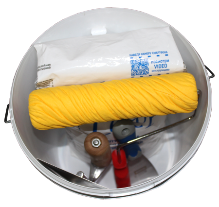 Комплект декоративной штукатурки "ВОЛМА-Декор", фактура "Грубый Травертин", 5 кг